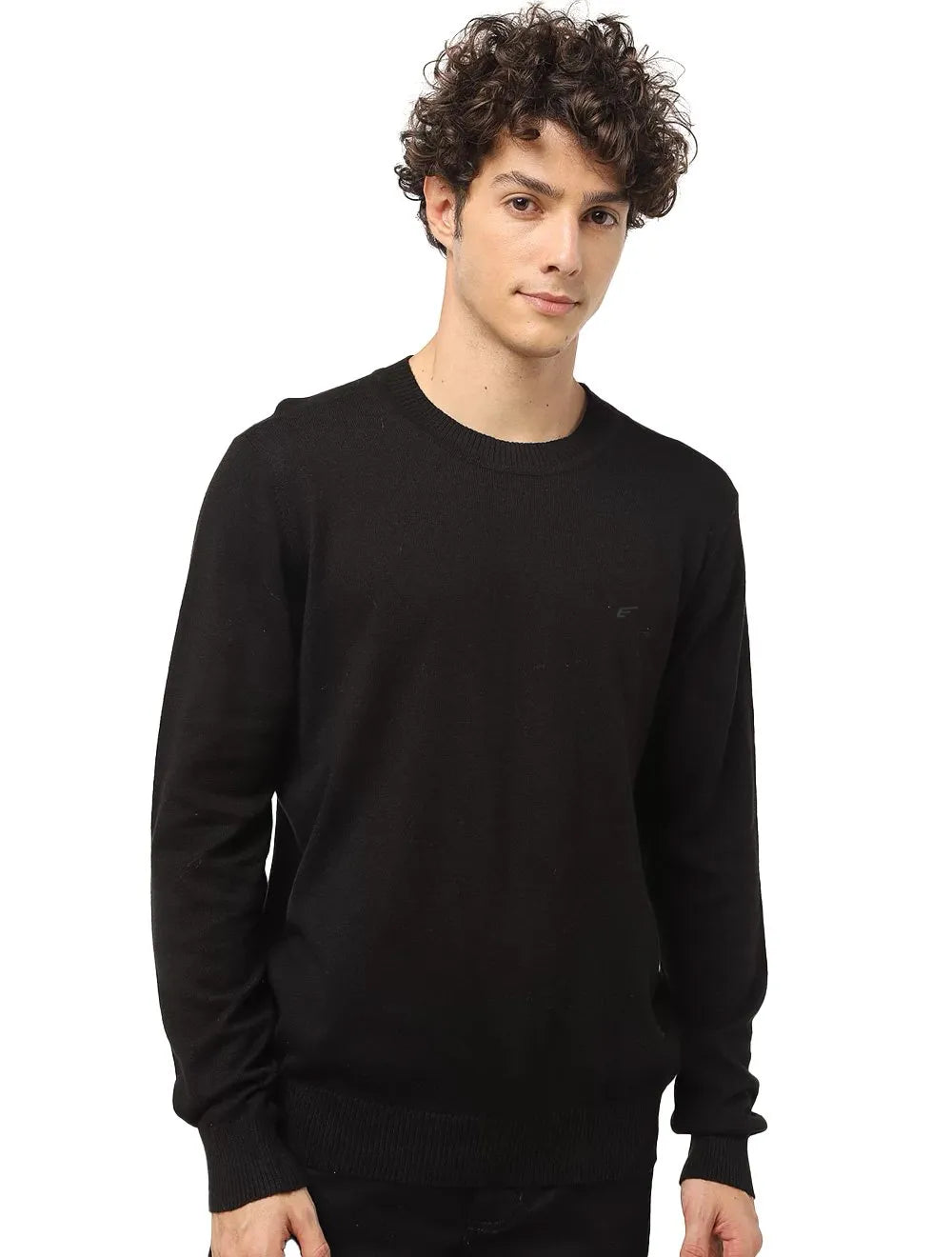 Sueter Ellus Tricot Crewneck Classic Essentials Preto