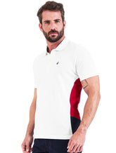 Polo Nautica Masculina Lateral Navy Red Sash Branca