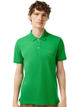 Polo Lacoste Masculina Slim Fit Petit Piquet Verde Bandeira