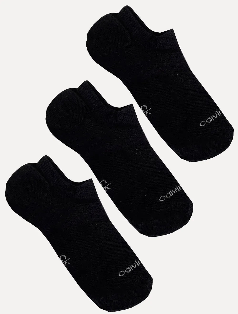 Meia Calvin Klein Invisível CK Preta Kit 3 Pares