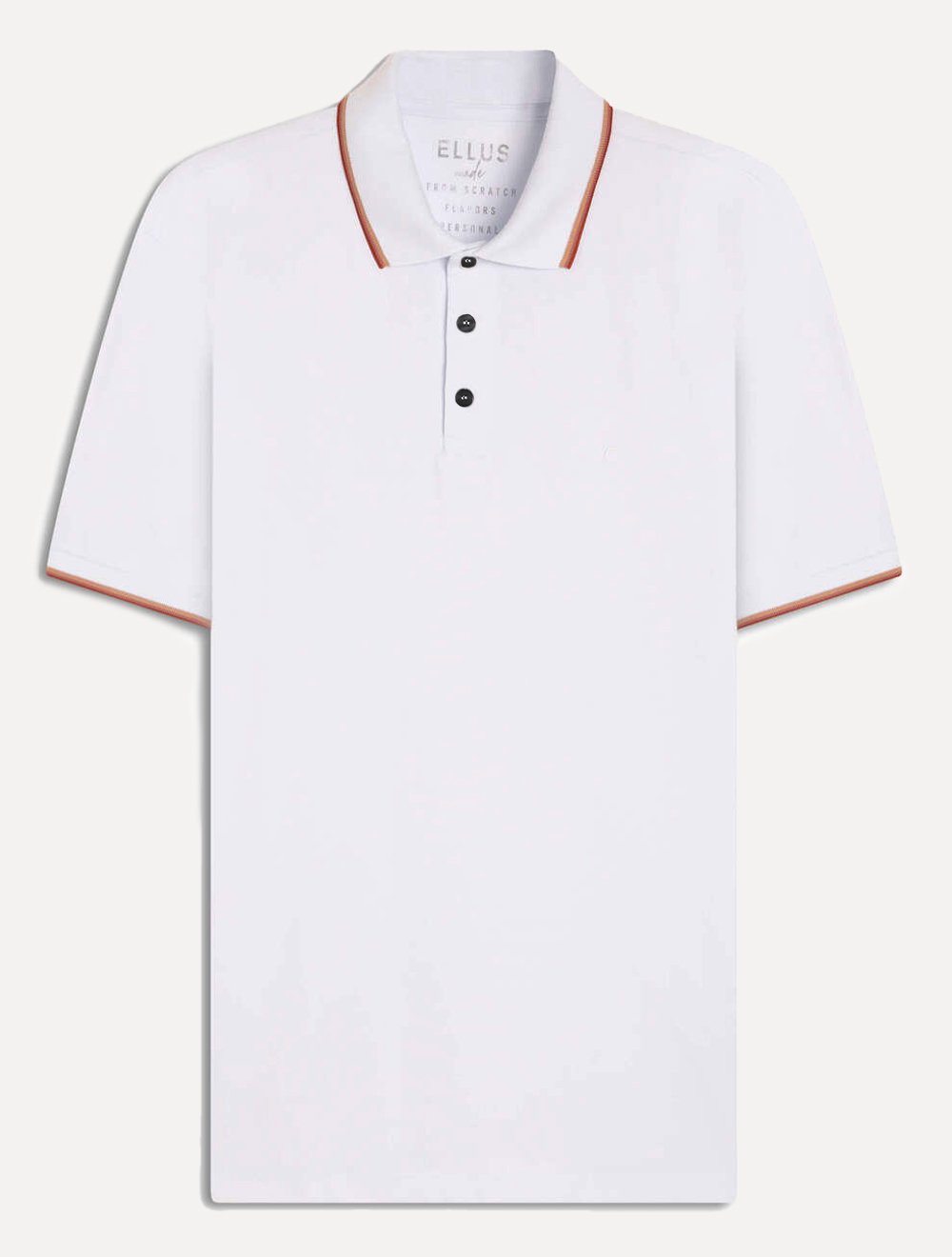 Polo Ellus Masculina Piquet Classic Easa Friso Dark Branca