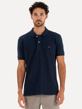 Polo King & Joe Masculina Piquet Slim Red Logo Azul Marinho