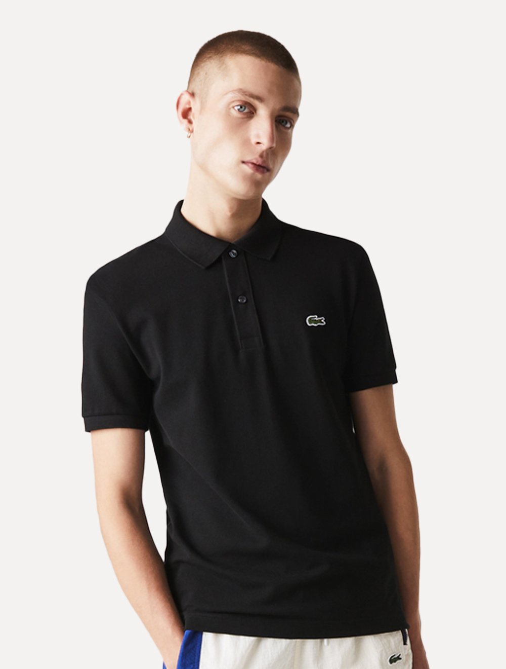Polo Lacoste Masculina Slim Fit Classic Preta