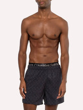 Short Calvin Klein Swimwear D'Água CK Full Logos Preta