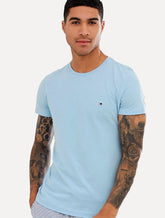 Camiseta Tommy Hilfiger Masculina Essential Cotton Azul Claro