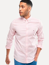Camisa Tommy Hilfiger Masculina Regular Core Oxford Rosa Claro