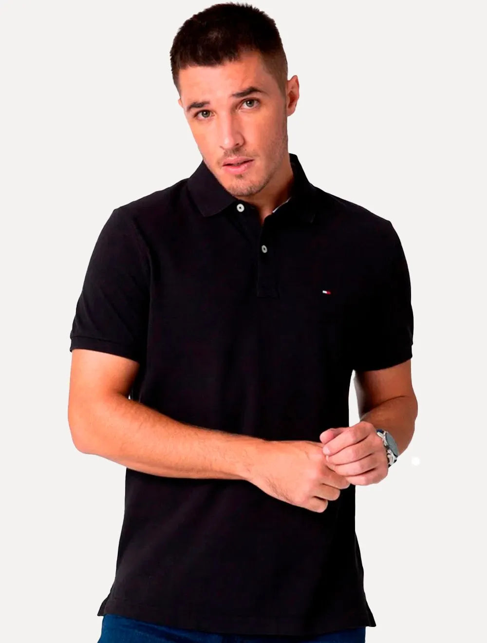 Polo Tommy Hilfiger Masculina Coupe Sur Ivy Preta