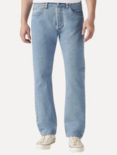 Calça Levis Jeans Masculina 501 Original Crystal Clear Stretch Clara