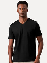 Camiseta Calvin Klein Jeans Masculina Gola V Essentials Logo Lateral Preta