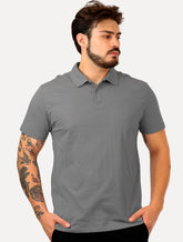 Polo John John Masculina Light Transfer Cinza Médio