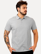 Polo John John Masculina Light Transfer Cinza