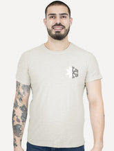 Camiseta Osklen Masculina Slim Rough Snow Icon Areia