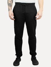 Calça Tommy Jeans Moletom Masculina Side Flag Preta