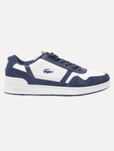 Tênis Lacoste Masculino Couro T-Clip Wht/Nvy Branco