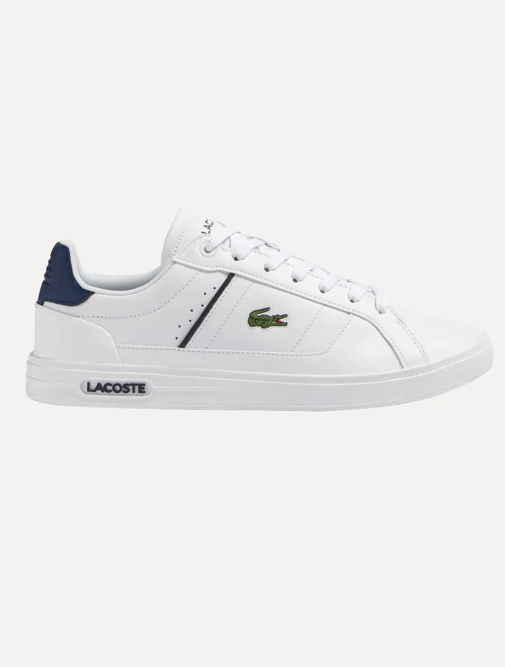 Tênis Lacoste Masculino Couro Europa Pro Leather Wht/Navy Branco