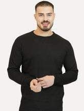 Suéter Dixen Masculino Tricot Crewneck Liso Preto