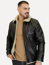 Jaqueta Dixen Masculina Sherpa PU Preta