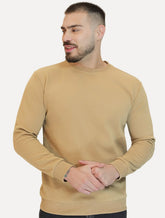 Moletom Dixen Masculino Crewneck Liso Cáqui