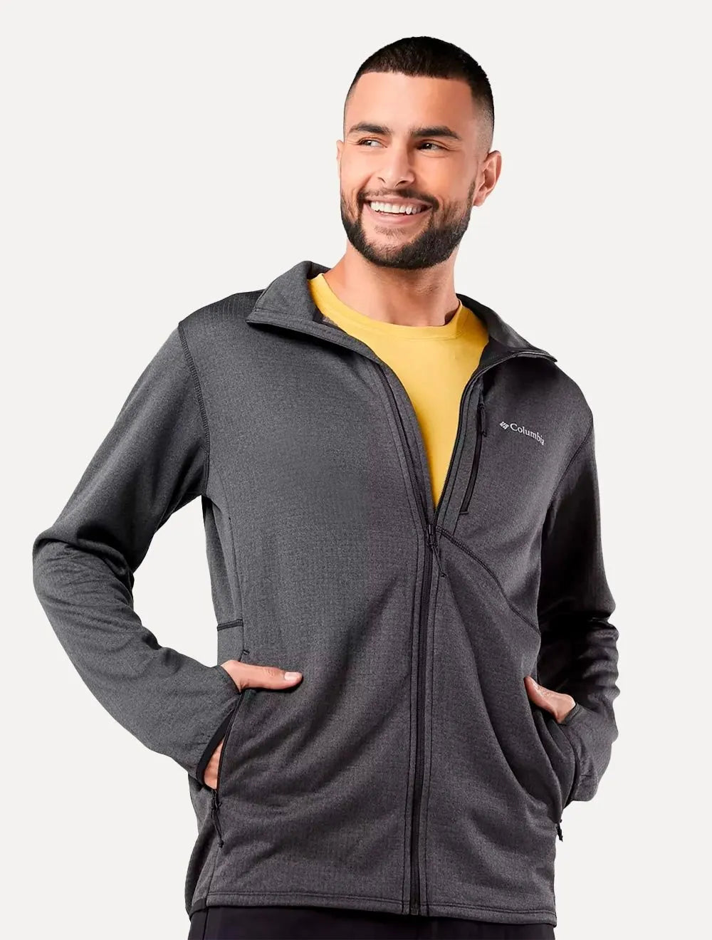 Jaqueta Columbia Masculina Fleece Park View Full Zip Grafite