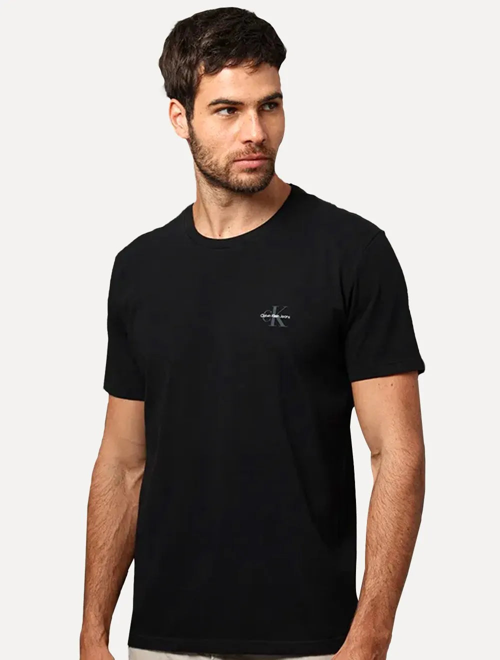 Camiseta Calvin Klein Jeans Masculina New Mono Logo Re Issue Preta