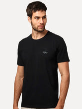 Camiseta Calvin Klein Jeans Masculina New Mono Logo Re Issue Preta