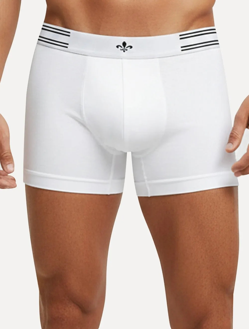 Cueca Dudalina Boxer Seamless Logo Stripes Branca 1UN