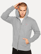 Moletom Levis Masculino Full Zip Hoodie Icon Cinza Mescla