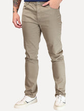 Calça Dudalina Jeans Masculina Slim Acetinada Cáqui