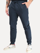 Calça Calvin Klein Masculina Moletom Back Logo Azul Marinho