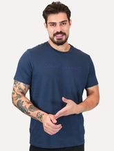 Camiseta Ellus Masculina Cotton Fine Originals Co. Script Azul Marinho