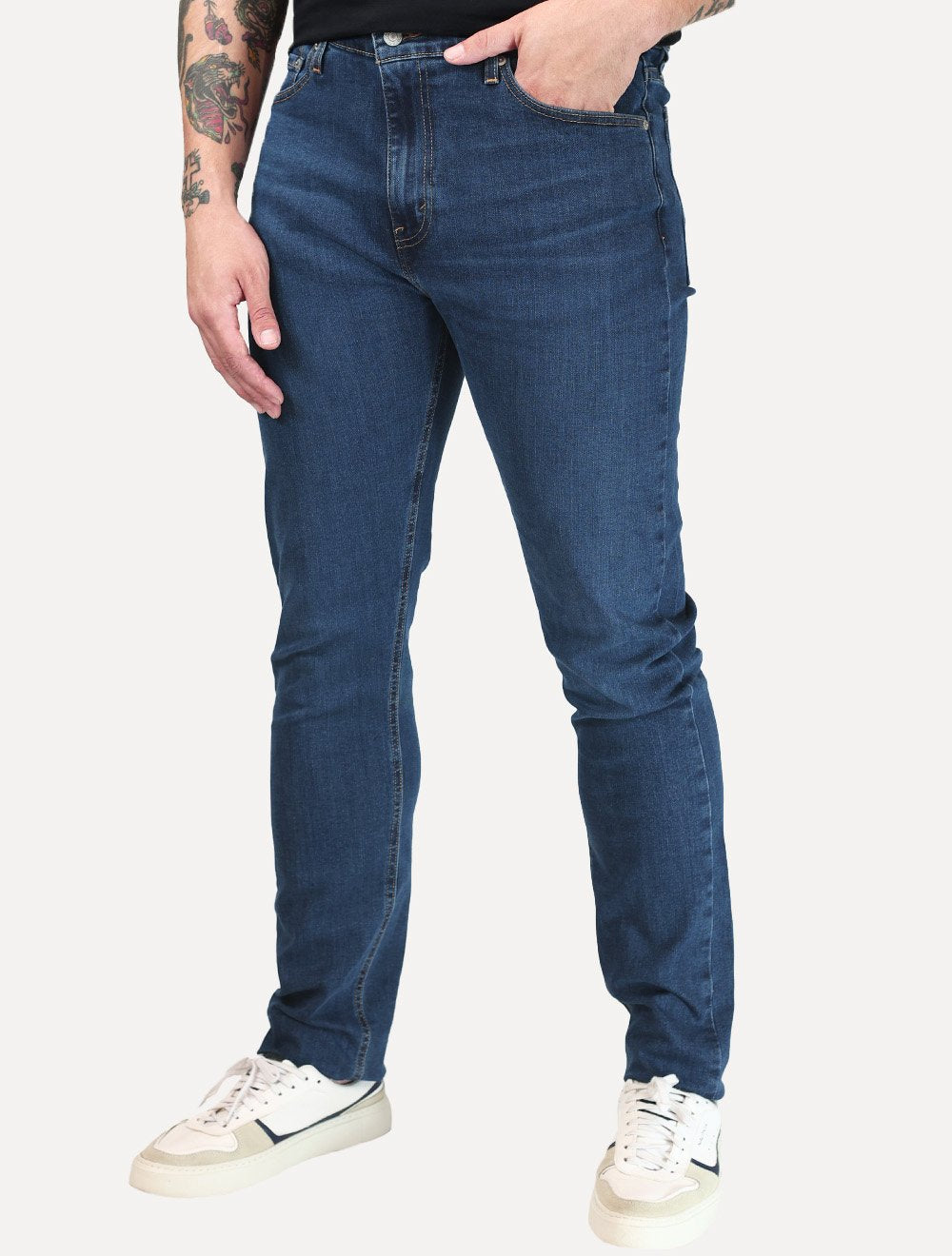 Calça Levis Jeans Masculina 510 Skinny Stretch Azul Médio