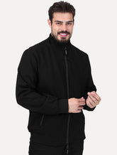 Jaqueta Aramis Masculina Malha Bomber Preta