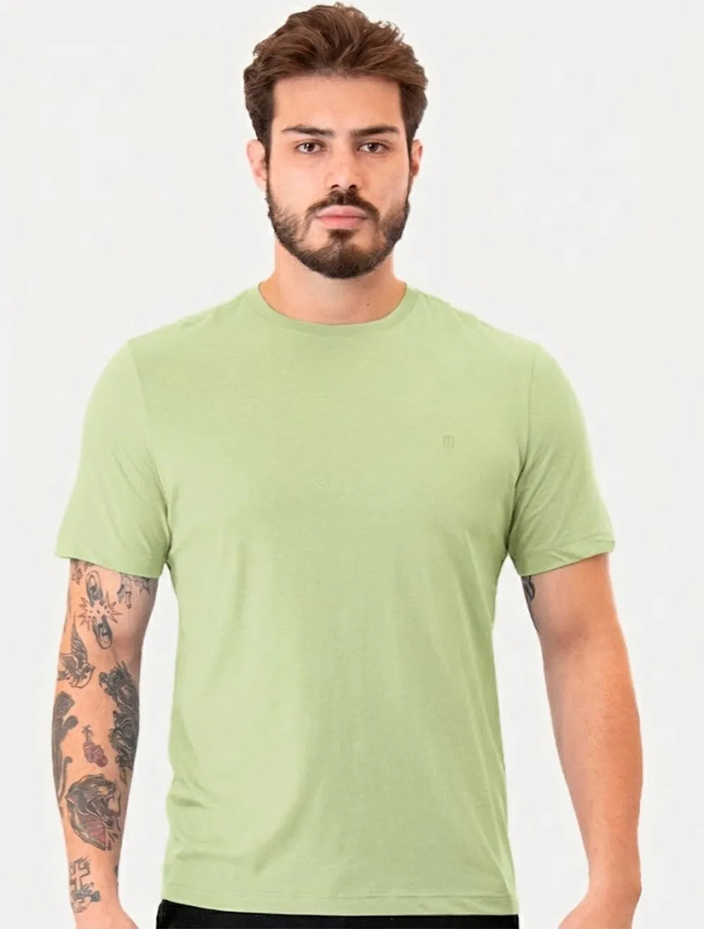 Camiseta Individual Masculina Comfort Pima Soft Touch Azul Claro