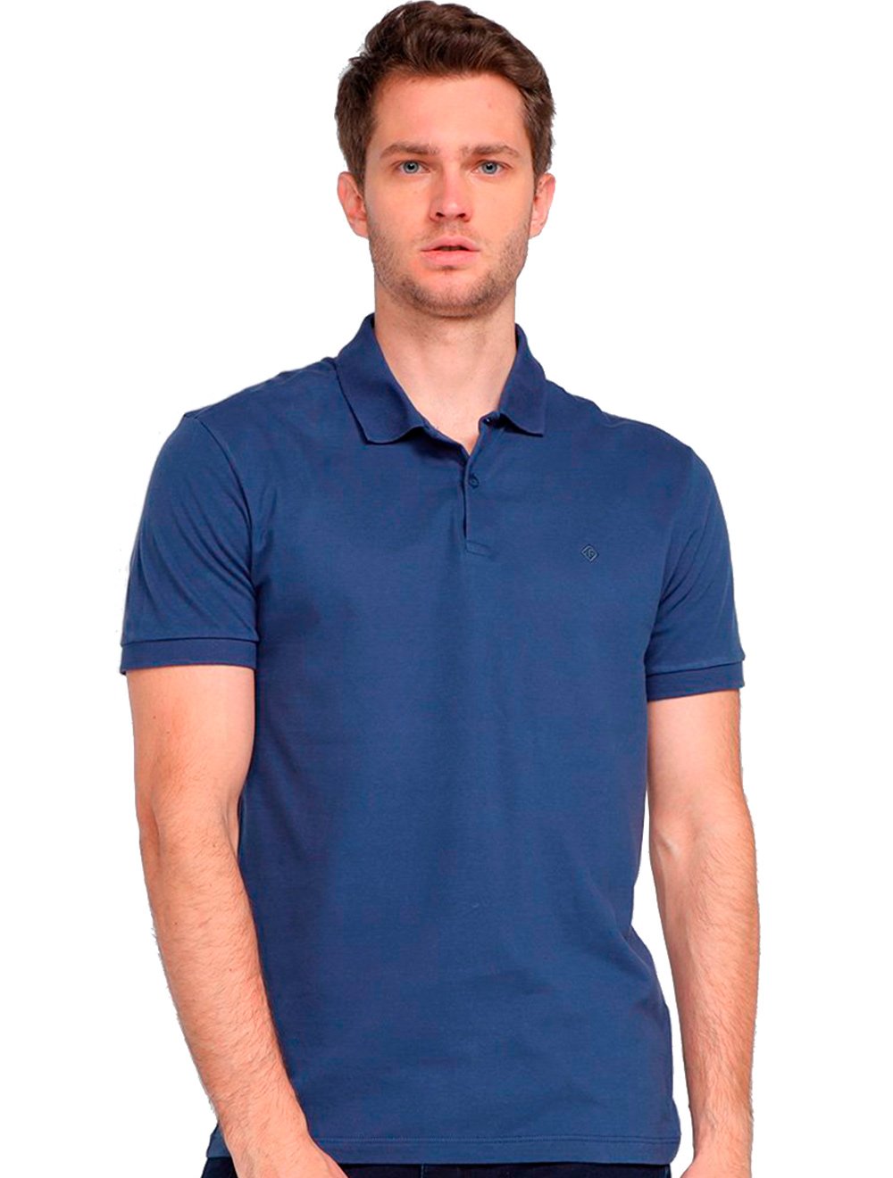 Polo Forum Masculina Piquet Basic Azul Escuro