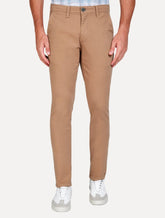 Calça Dudalina Masculina Sarja Slim Faca Soft Touch Cáqui