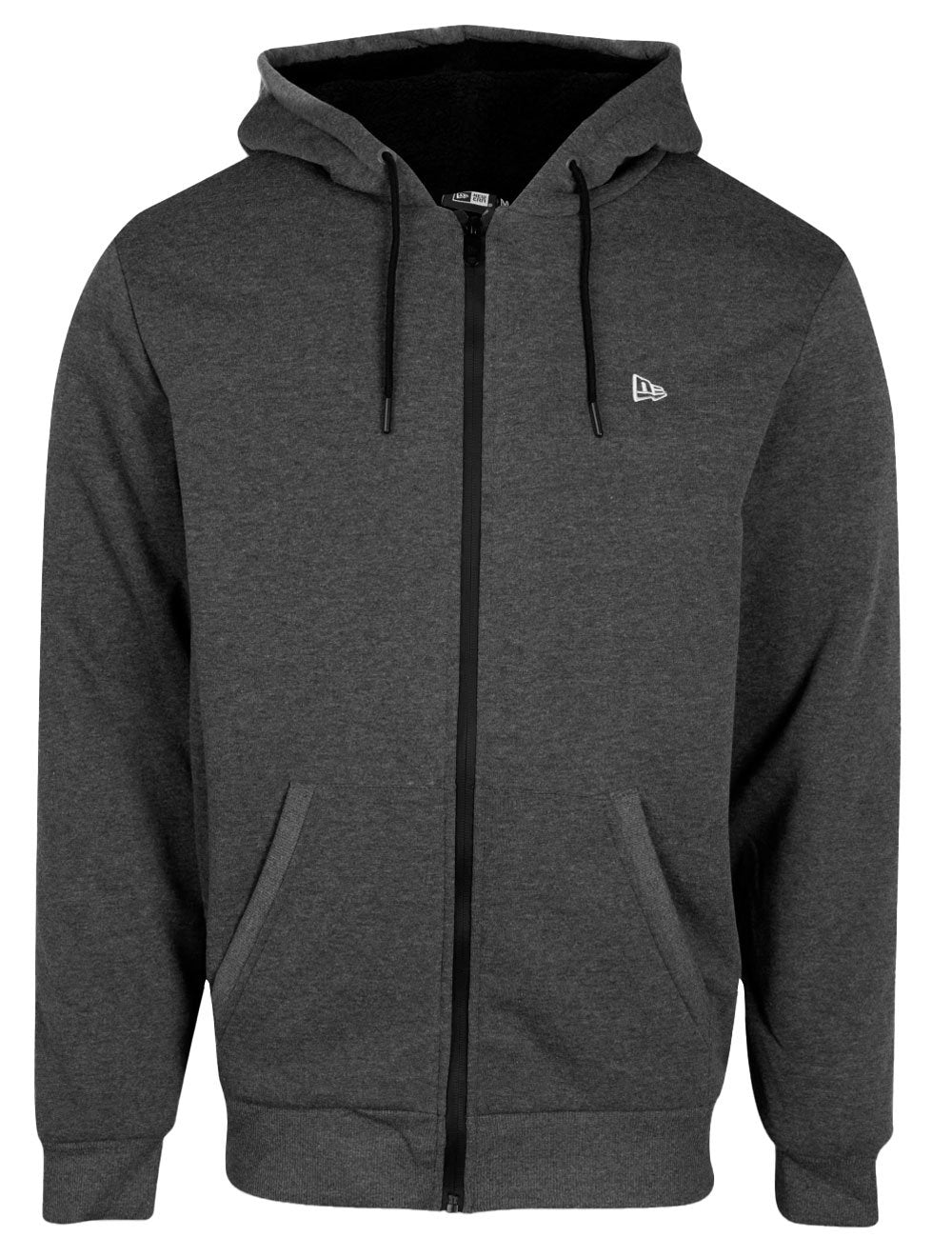 Moletom New Era Essentials Full-Zip Hoodie Branded Cinza