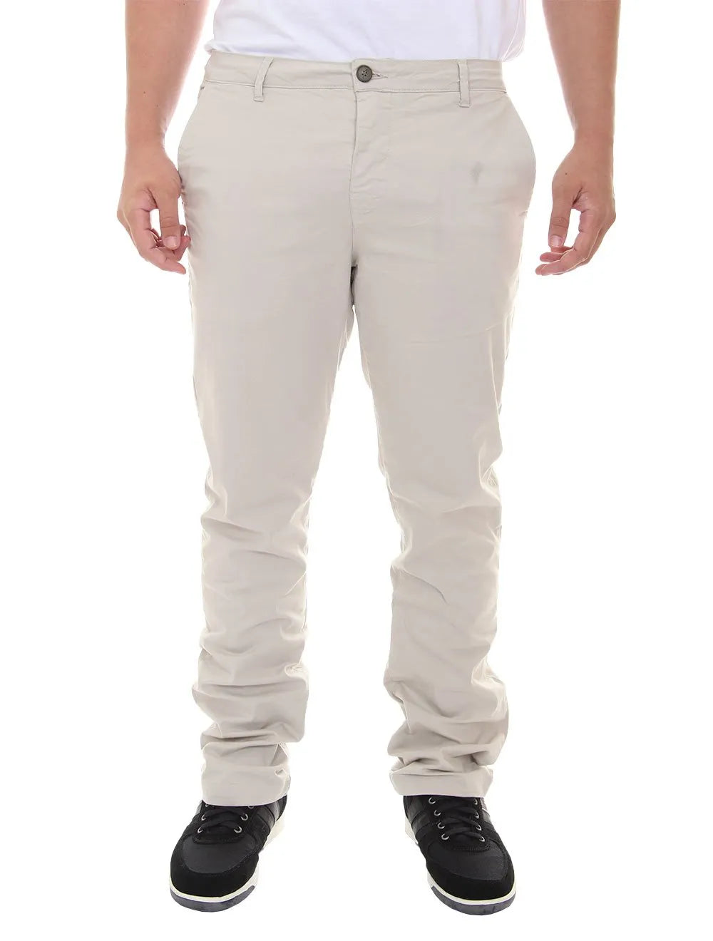 Calça VR Masculina Chino Color Canvas Slim Areia