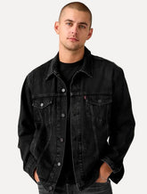 Jaqueta Levis Jeans Masculina Trucker Preta