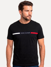 Camiseta Tommy Hilfiger | Masculina Chest Insert Logo Preta
