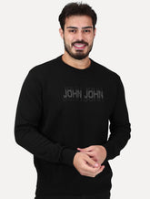 Tricot John John Masculino Shadow Logo Preto