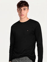 Camiseta Tommy Hilfiger Manga Longa Essential Tee Preta