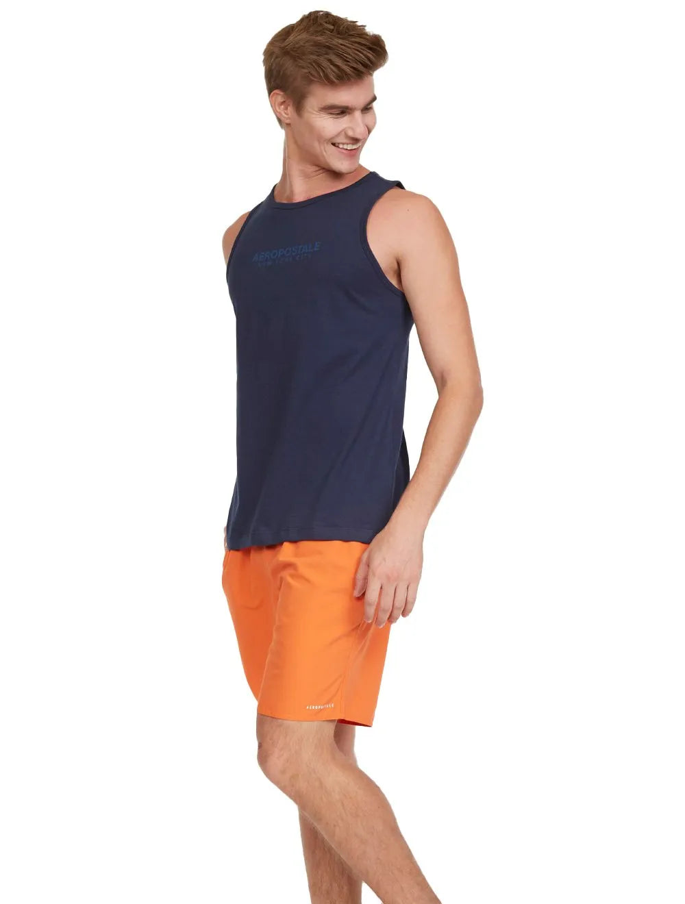 Short Aeropostale Masculino D'Água Swimwear Light Logo Laranja