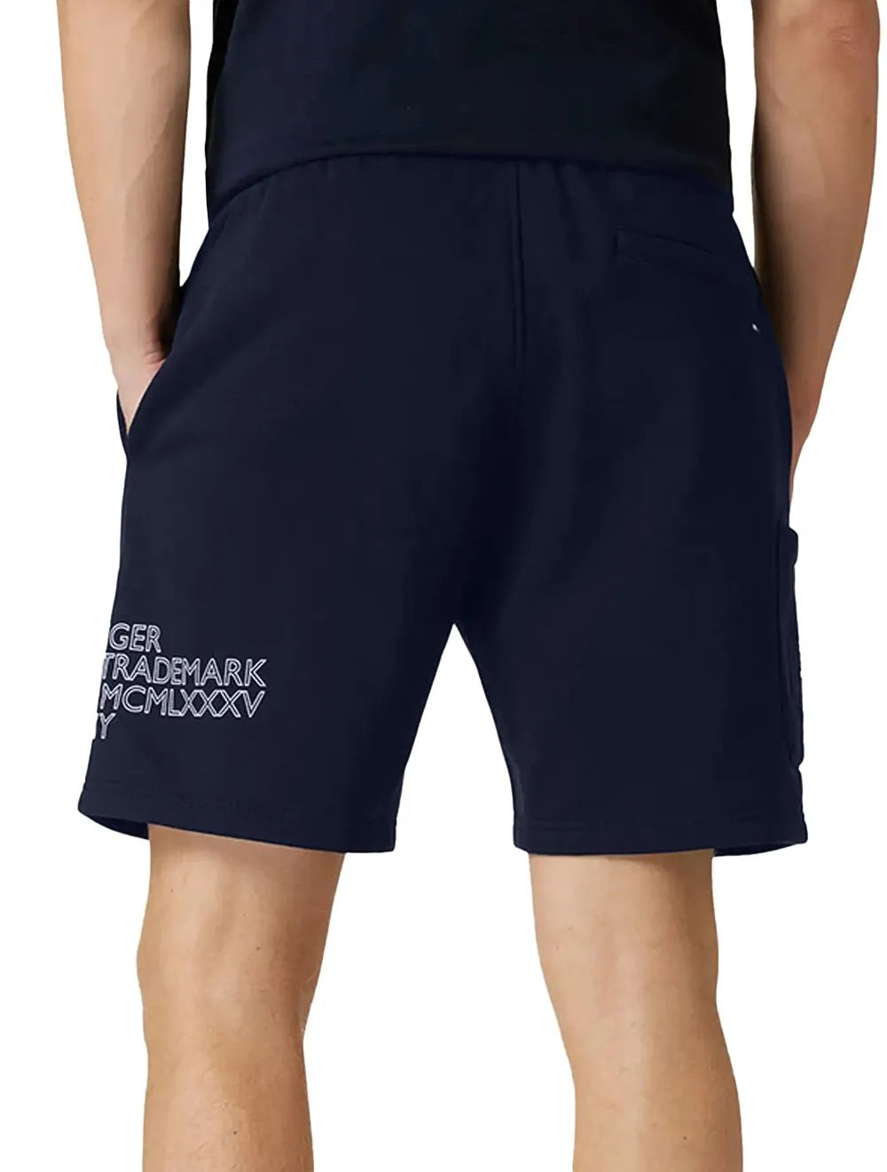 Bermuda Tommy Hilfiger Moletom Graphic Cargo Azul Marinho