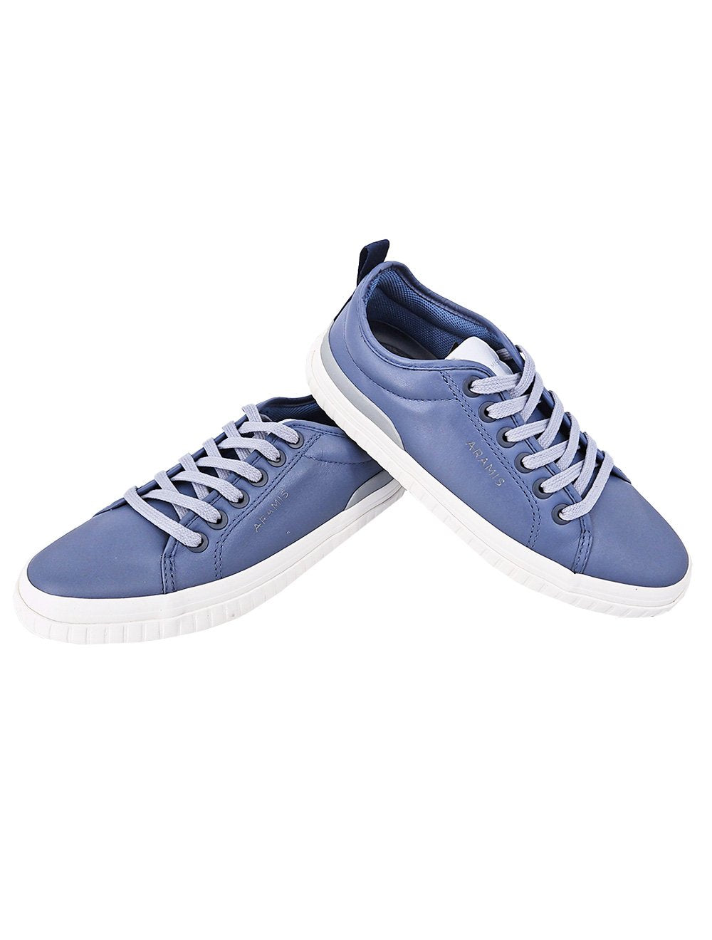 Tênis Aramis Masculino Couro Recortes Deep Leather Azul Índigo