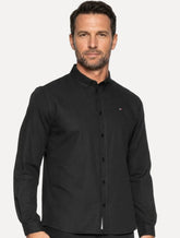 Camisa Tommy Hilfiger Masculina Oxford Regular Preta