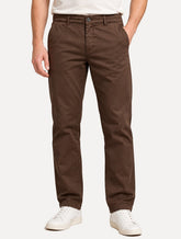 Calça Calvin Klein Jeans Masculina Viscose Linho Botão Marrom