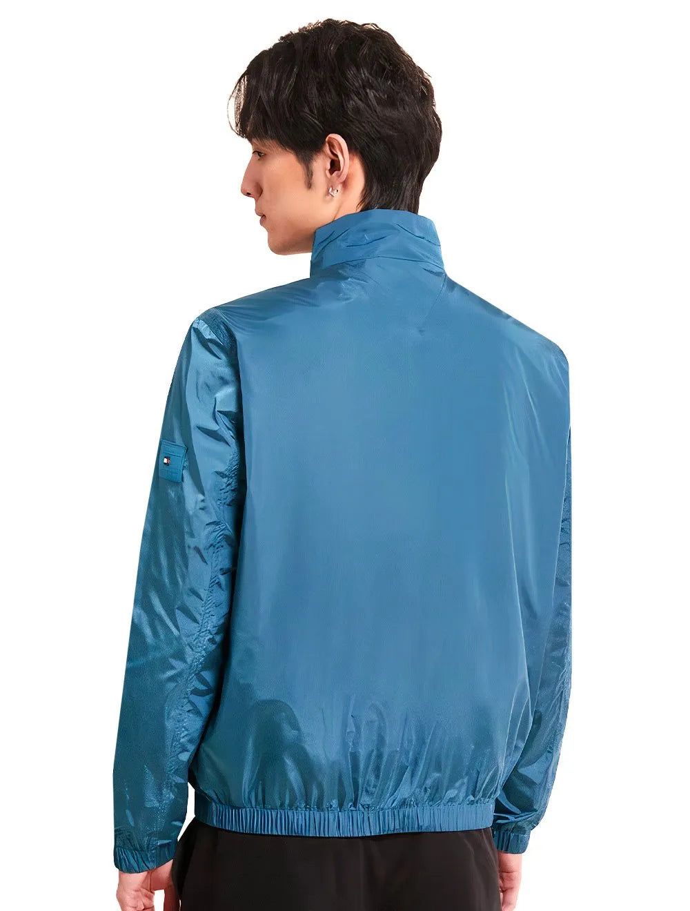Jaqueta Tommy Hilfiger Masculina Windbreaker Flex Blouson Azul Claro
