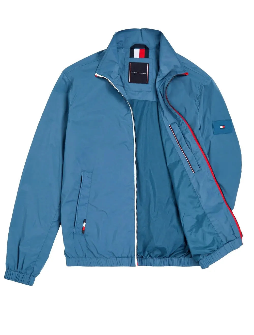 Jaqueta Tommy Hilfiger Masculina Windbreaker Flex Blouson Azul Claro