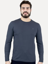 Camiseta Calvin Klein Masculina Meia Malha CK Azul Marinho