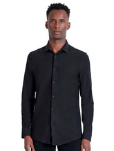 Camisa Aramis Masculina Manga Longa Slim Malha Dupla Preta